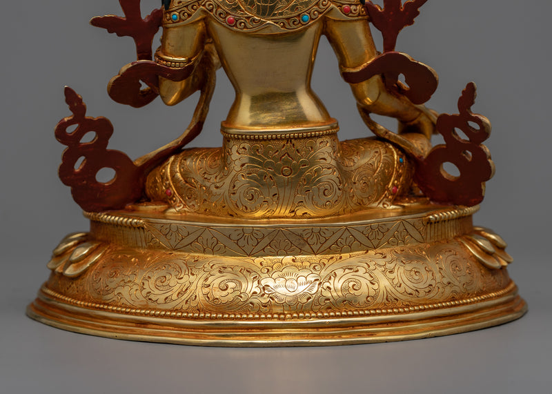 Green Tara, Bodhisattva Female Statue | Buddhist Traditional Sculpture