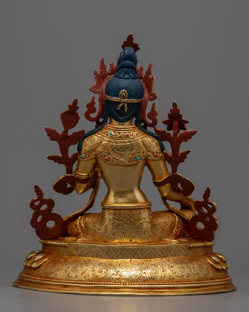 Green Tara, Bodhisattva Female Statue | Buddhist Traditional Sculpture