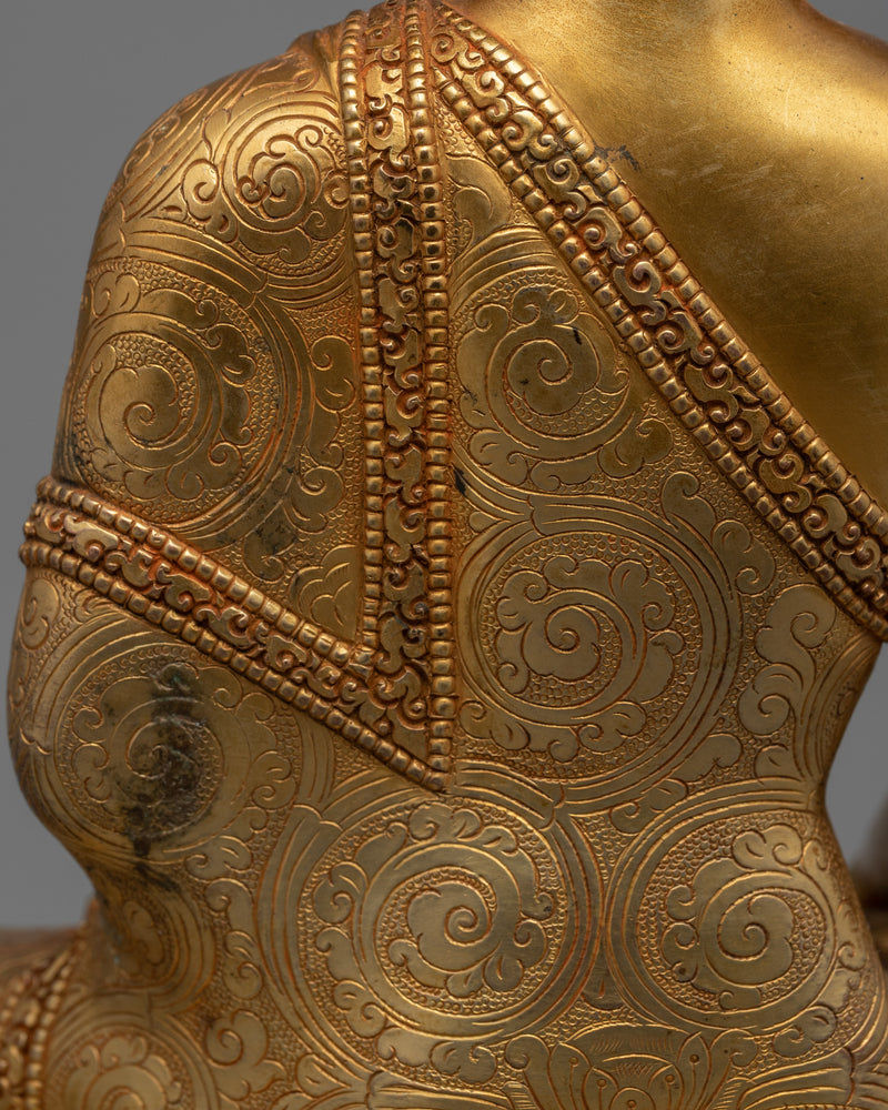 Shakyamuni Buddha Seated in Meditation Statue | Himalayan Buddhist Art