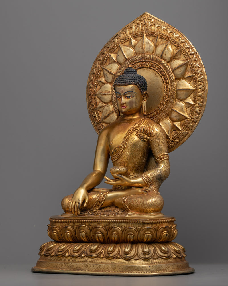 Shakyamuni Buddha Seated in Meditation Statue | Himalayan Buddhist Art