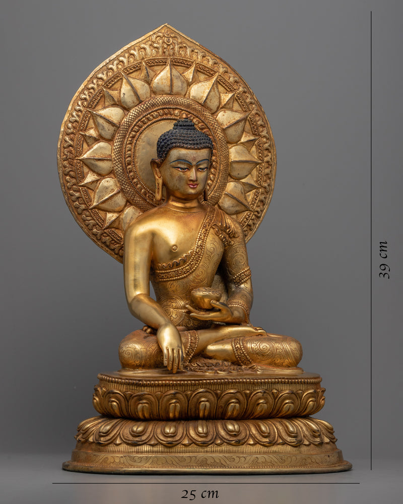 Shakyamuni Buddha Seated in Meditation Statue | Himalayan Buddhist Art