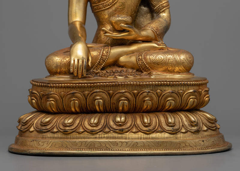Shakyamuni Buddha Seated in Meditation Statue | Himalayan Buddhist Art