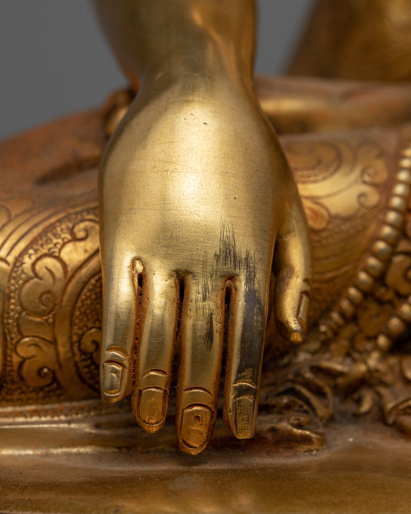 Shakyamuni Buddha Seated in Meditation Statue | Himalayan Buddhist Art