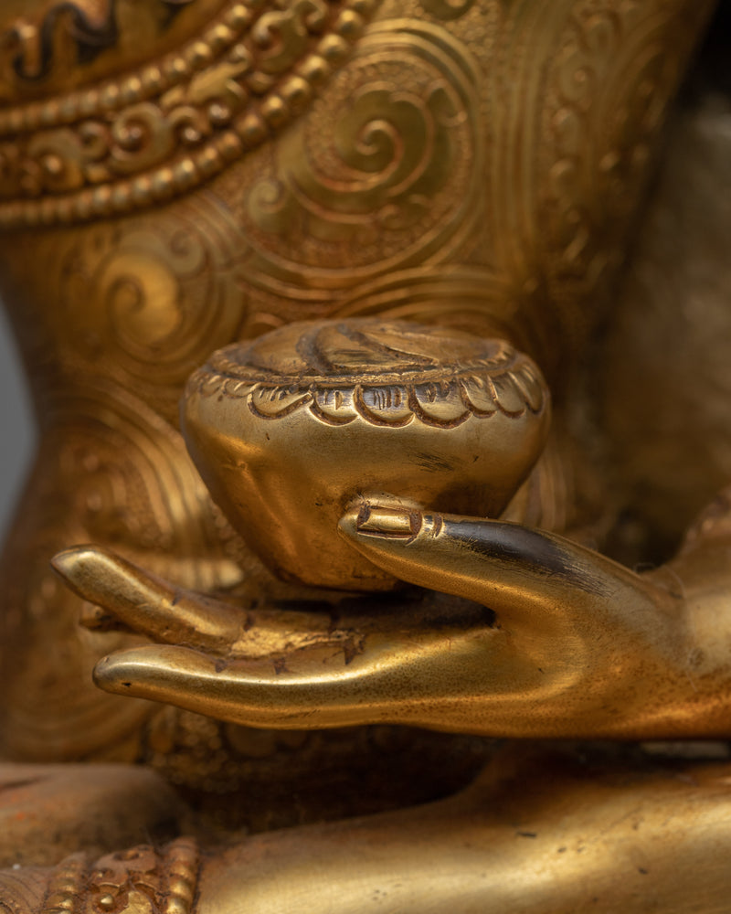 Shakyamuni Buddha Seated in Meditation Statue | Himalayan Buddhist Art