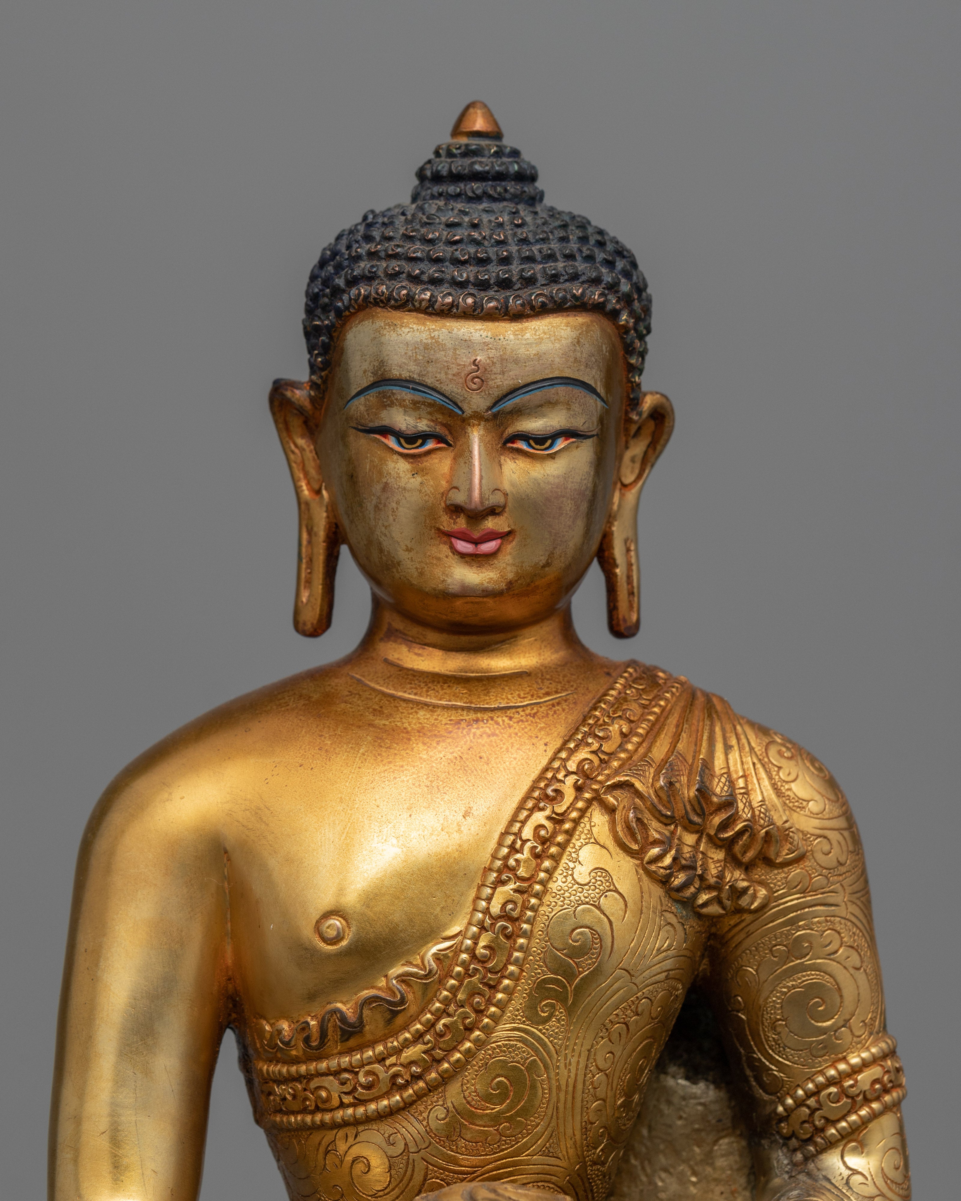 Shakyamuni Buddha Seated in Meditation Statue | Himalayan Buddhist Art