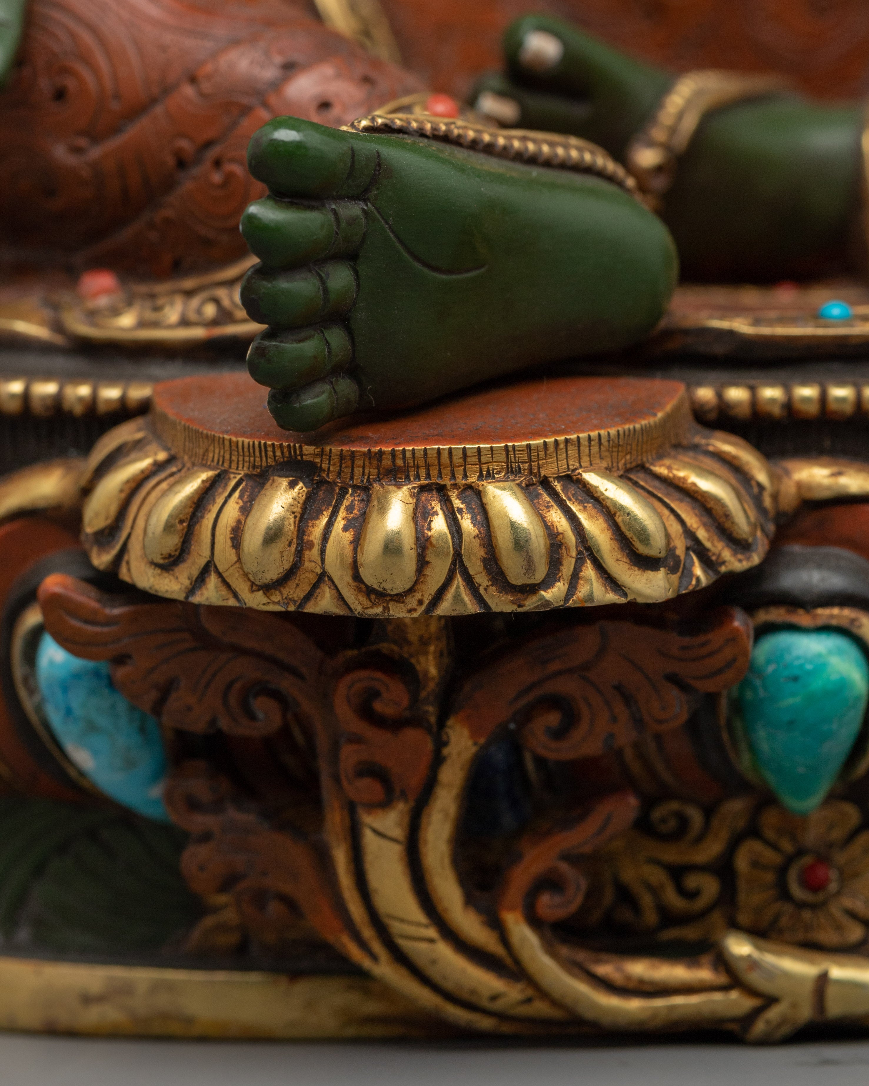 Wise Green Tara Bodhisattva Statue | Buddhist Female Bodhisattva Statue