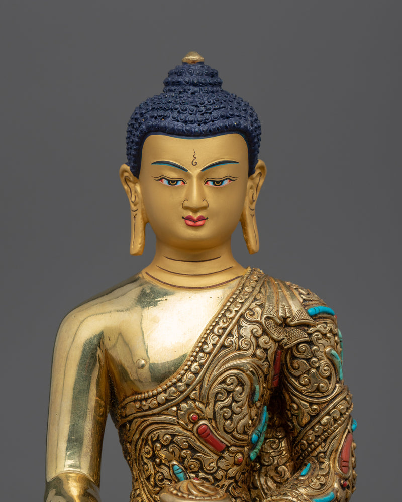 Tibetan Shakyamuni Buddha Statue | Historical Buddha in Meditation Statue