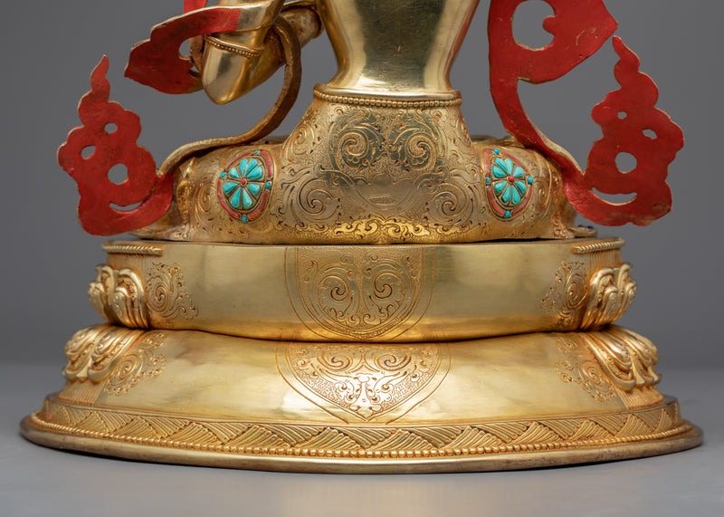 Manjushri Bodhisattva of Wisdom Statue |  Fiery Sword Wielding Bodhisattva Art