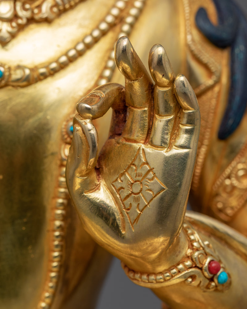 Manjushri Bodhisattva of Wisdom Statue |  Fiery Sword Wielding Bodhisattva Art