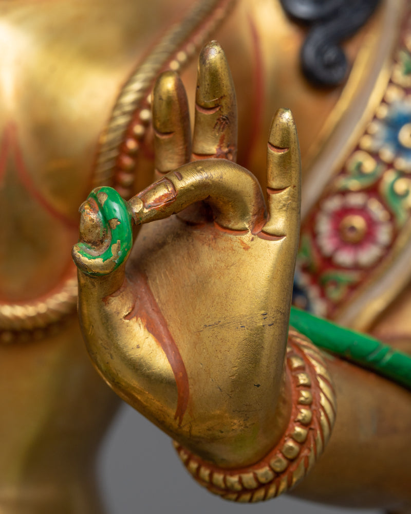 Green Tara Bodhisattva Statue | Himalayan Buddhist Art of Female Bodhisattva