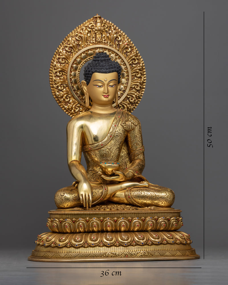 Peacefully Seated Shakyamuni Buddha Sculpture |  Statue of Historical Buddha