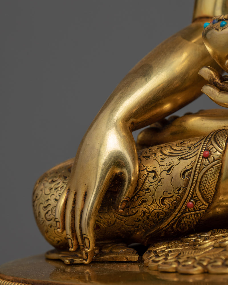 Peacefully Seated Shakyamuni Buddha Sculpture |  Statue of Historical Buddha