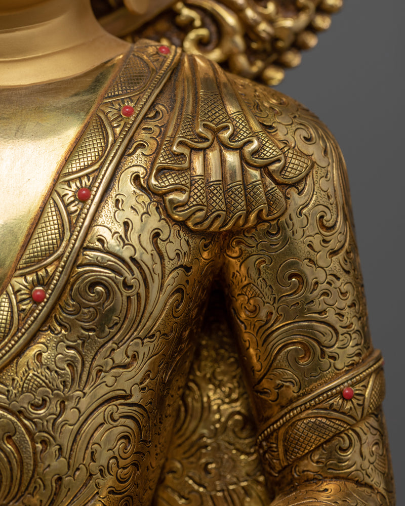 Peacefully Seated Shakyamuni Buddha Sculpture |  Statue of Historical Buddha
