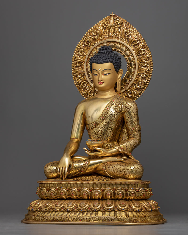 Peacefully Seated Shakyamuni Buddha Sculpture |  Statue of Historical Buddha