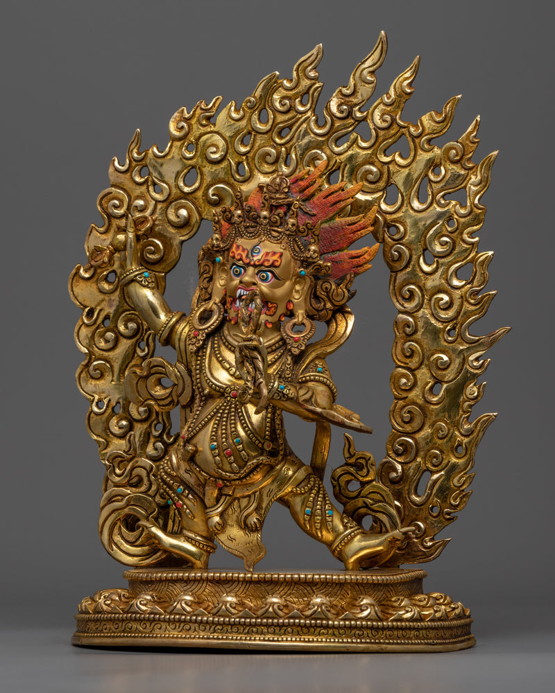 Om Vajrapani Hum Statue | Buddhist Wrathful Deity Statue