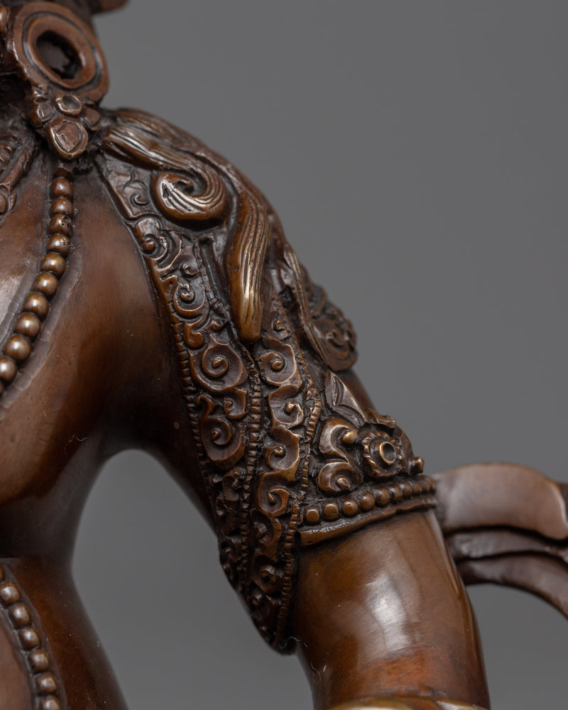 Oxidized Coppper Dzambhala Statue | Buddhist Wealth Deity Statue