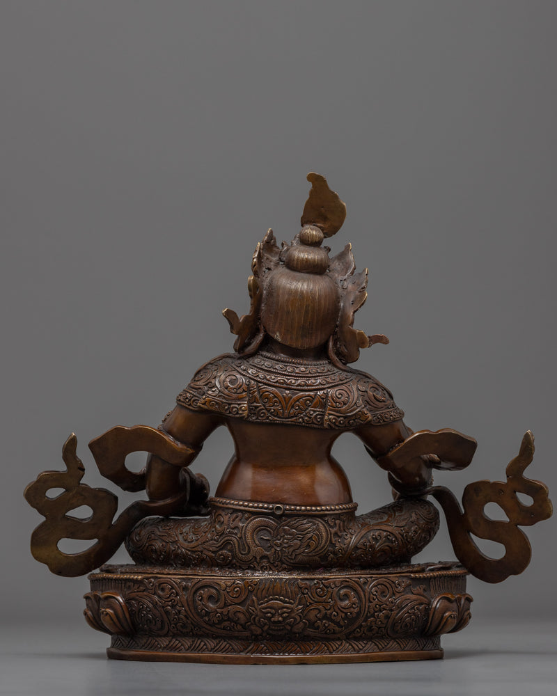 Oxidized Coppper Dzambhala Statue | Buddhist Wealth Deity Statue