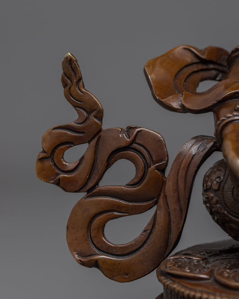 Oxidized Coppper Dzambhala Statue | Buddhist Wealth Deity Statue