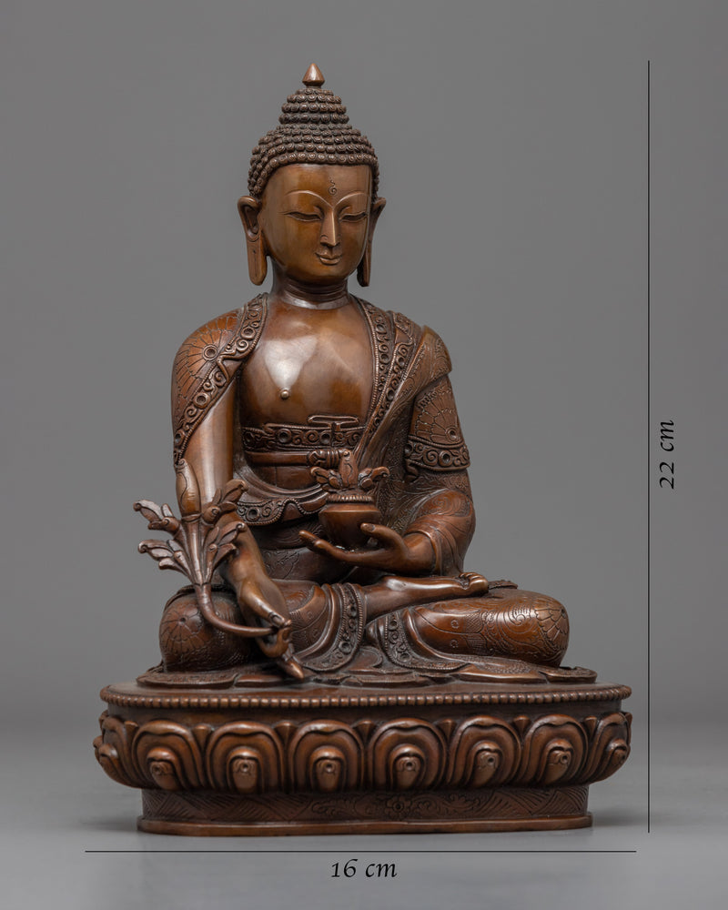 Bhaisajyaguru Medicine Buddha Statue for Meditation and Ritual | Buddhist Statue for Healing