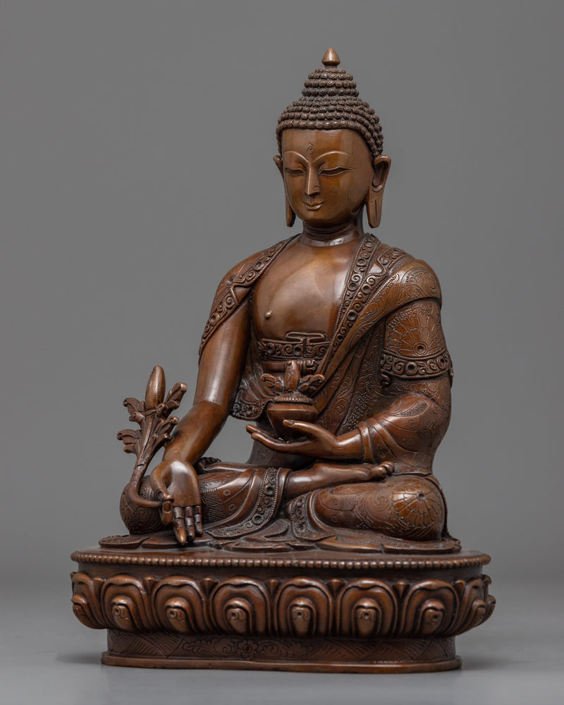 Bhaisajyaguru Medicine Buddha Statue for Meditation and Ritual | Buddhist Statue for Healing