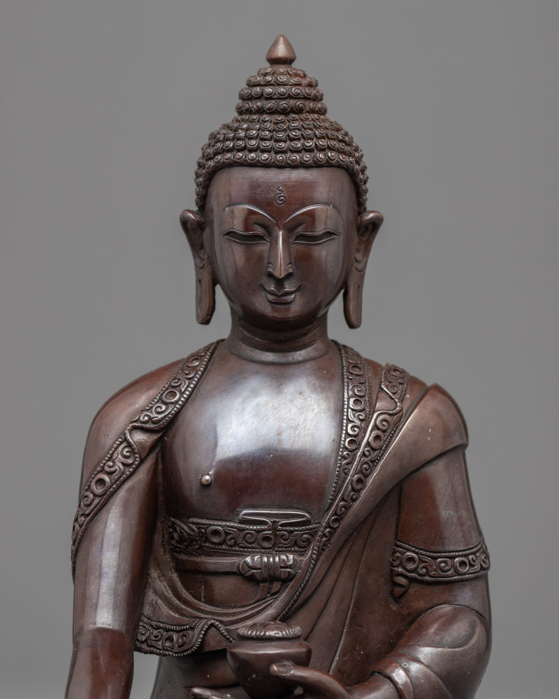 Historical Buddha Shakyamuni Statuette for Meditation | Himalayan Spiritual Buddhist Artwork