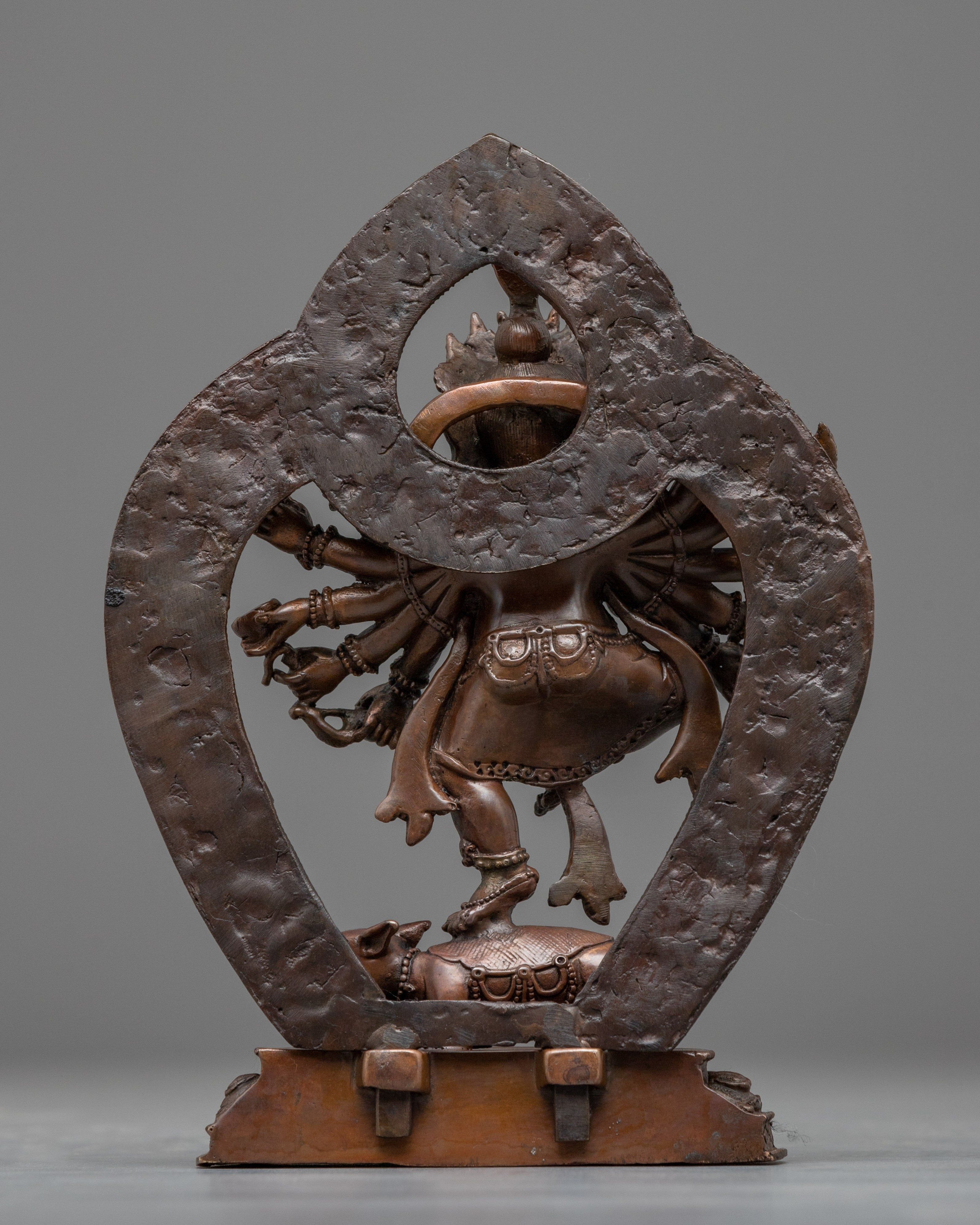 Oxidized Copper Ganesh Statue | Tibetan Style Religious Sculpture