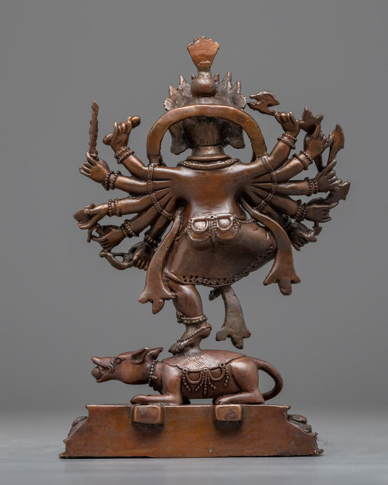 Oxidized Copper Ganesh Statue | Tibetan Style Religious Sculpture