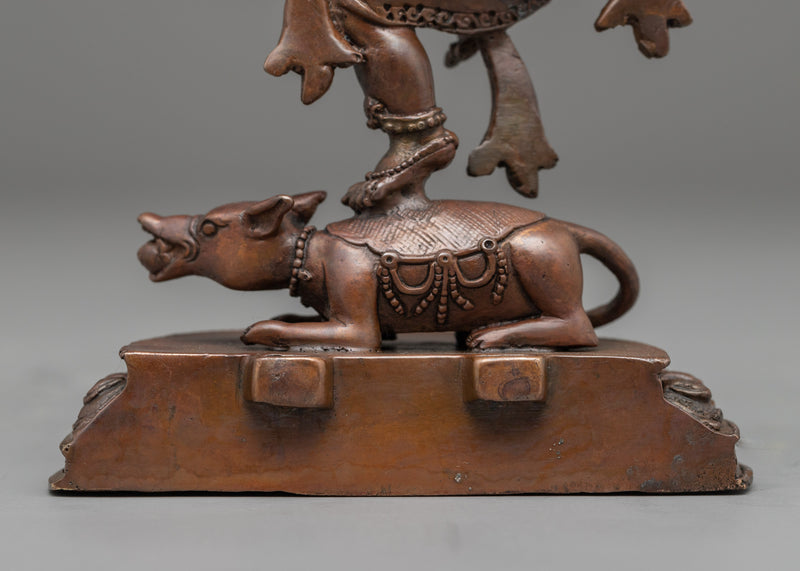 Oxidized Copper Ganesh Statue | Tibetan Style Religious Sculpture