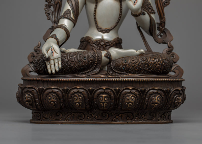 White Tara Bodhisattva Statue | Authentic Himalayan Buddhist Artwork
