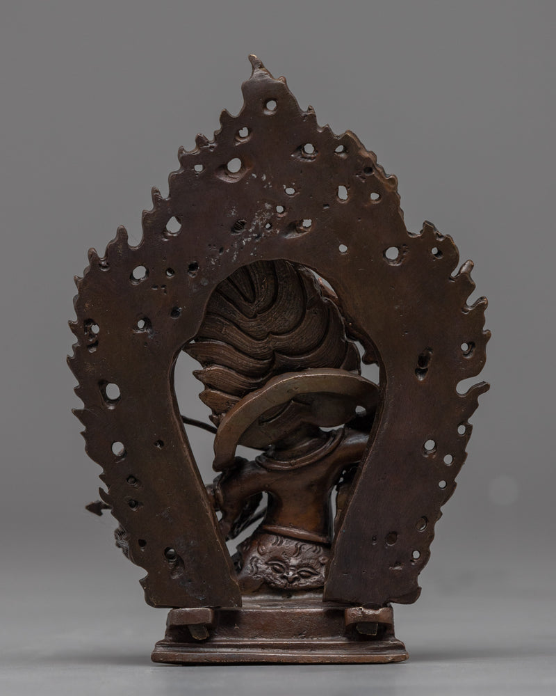 Copper Rahula Statue for Meditation and Ritual | Machine Made Buddhist Statue