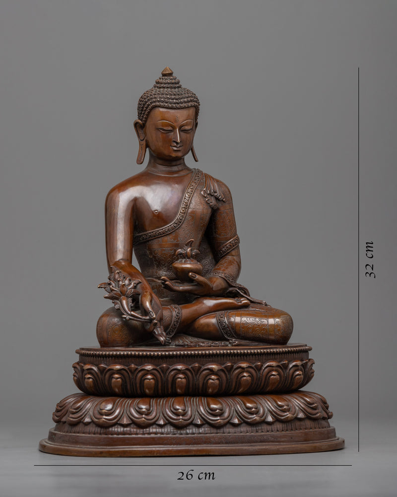 Kadampa Medicine Buddha Statue | Himalayan Style Buddhist Artwork for Meditation