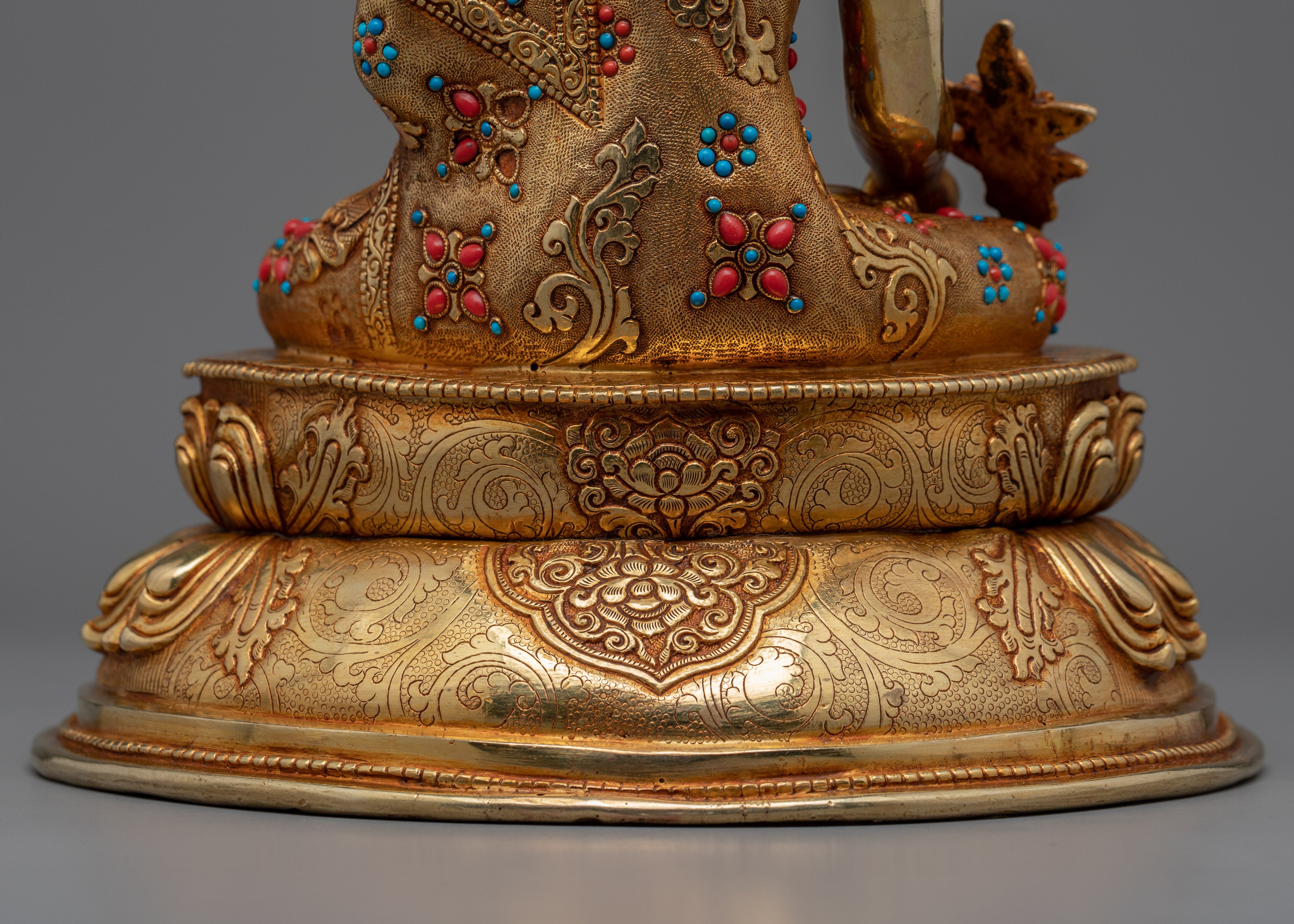 Statue of the Medicine Buddha | Gold-Plated Himalayan Art