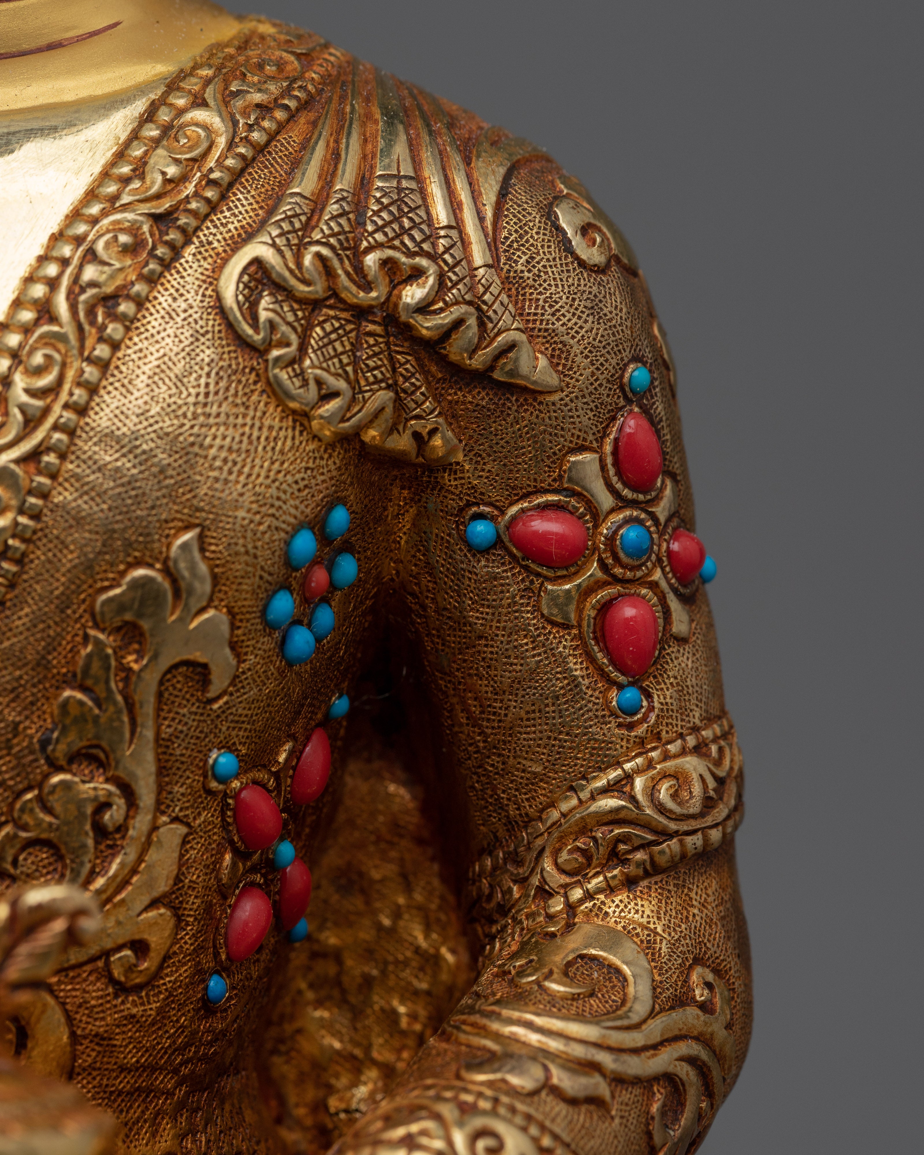 Statue of the Medicine Buddha | Gold-Plated Himalayan Art