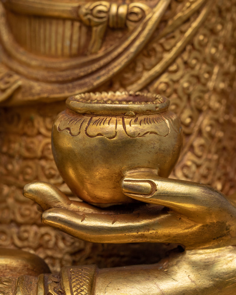 Buddha Shakyamuni Sculpture | Traditional Tibetan Style Buddhist Statue of Buddha