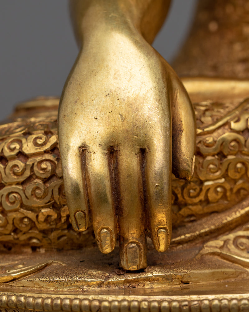 Buddha Shakyamuni Sculpture | Traditional Tibetan Style Buddhist Statue of Buddha