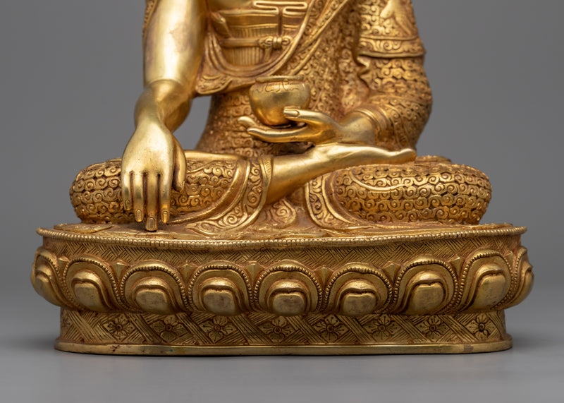 Buddha Shakyamuni Sculpture | Traditional Tibetan Style Buddhist Statue of Buddha