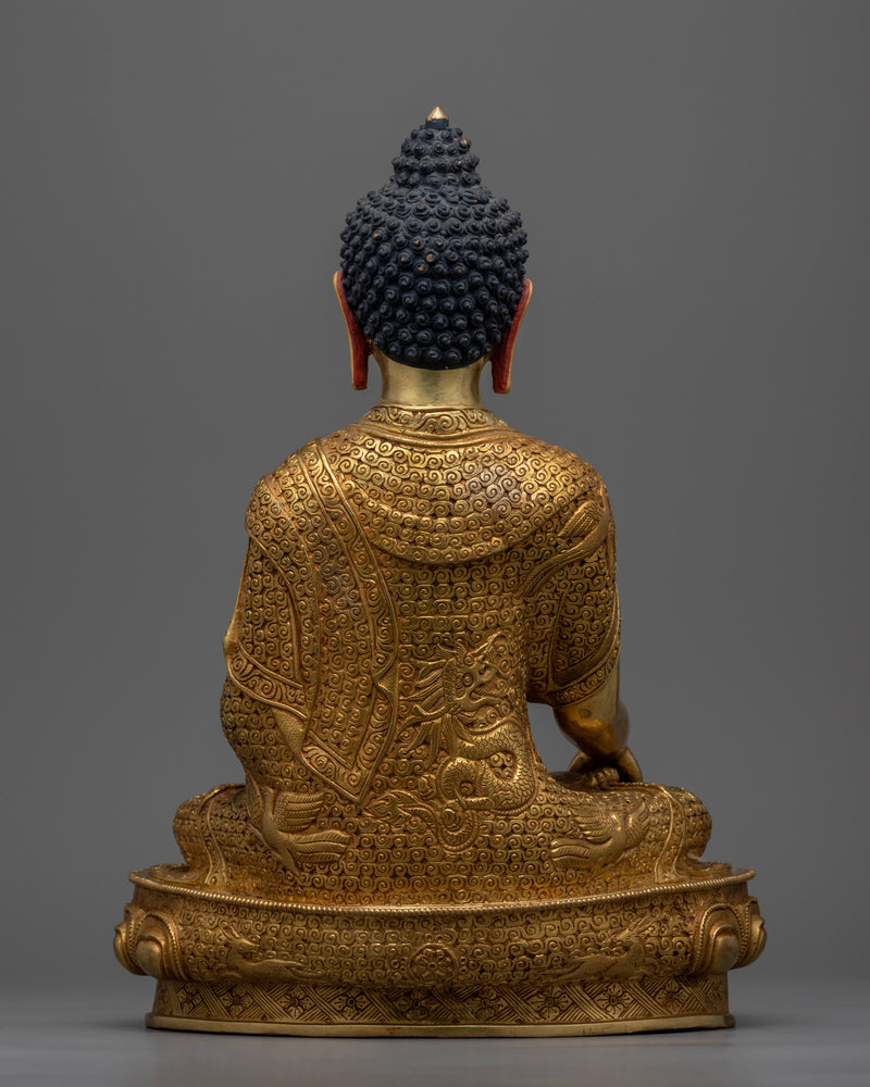Buddha Shakyamuni Sculpture | Traditional Tibetan Style Buddhist Statue of Buddha