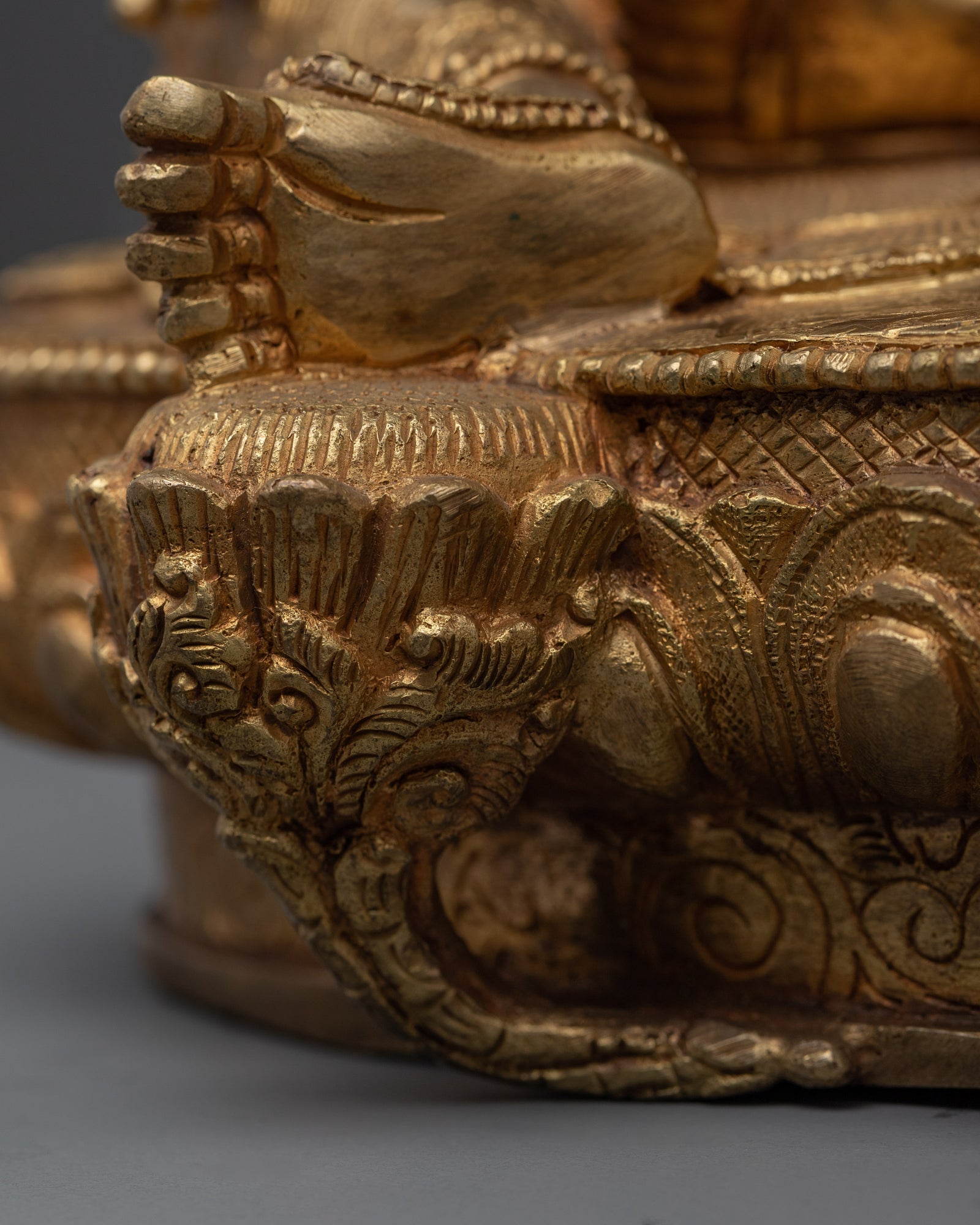 Green Tara Bodhisattva Statue for Meditation and Ritual | Gold Gilded