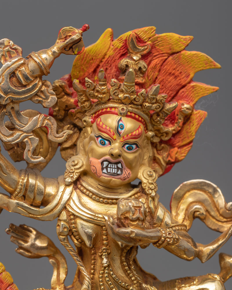 Palden Lhamo Sculpture | Buddhist Wrathful Protector Deity Statue