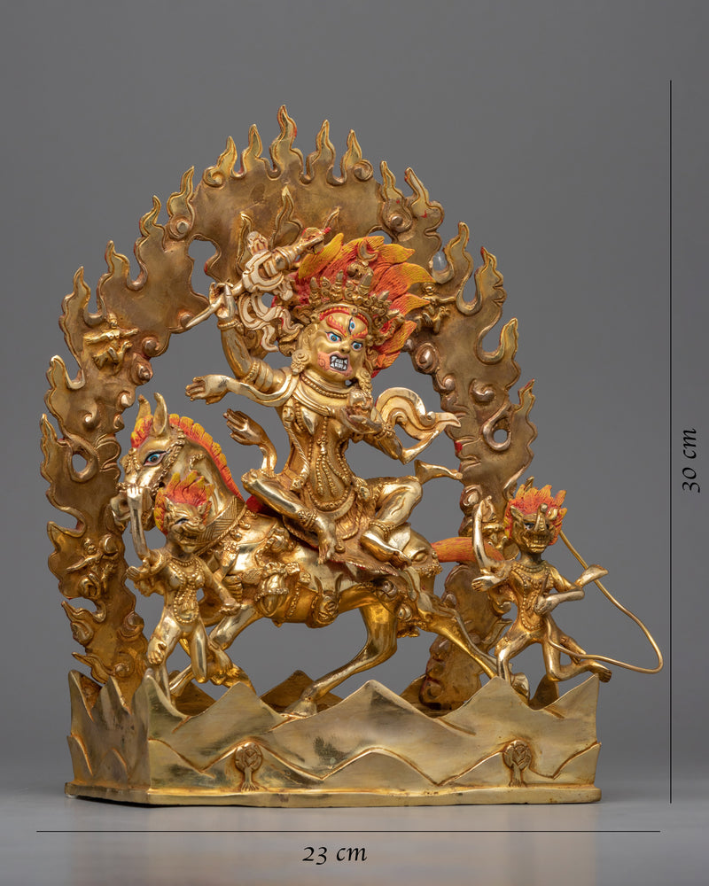 Palden Lhamo Sculpture | Buddhist Wrathful Protector Deity Statue