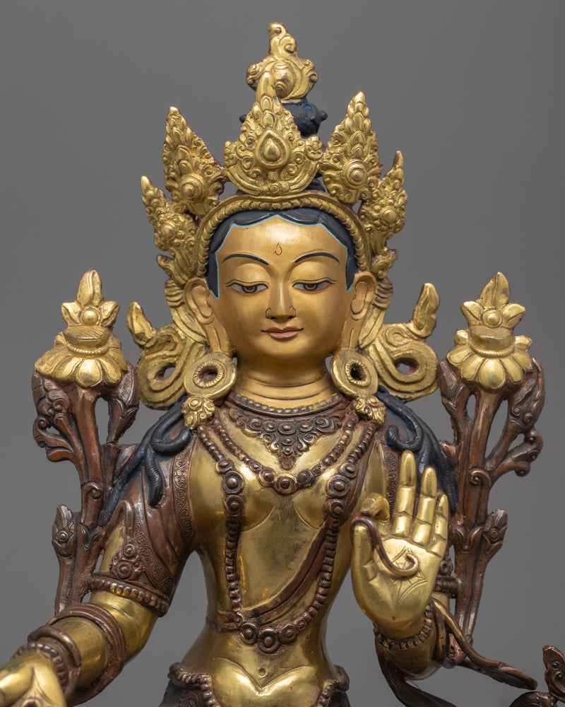 Green Tara Bodhisattva Statue | Female Bodhisattva of Wisdom and Compassion
