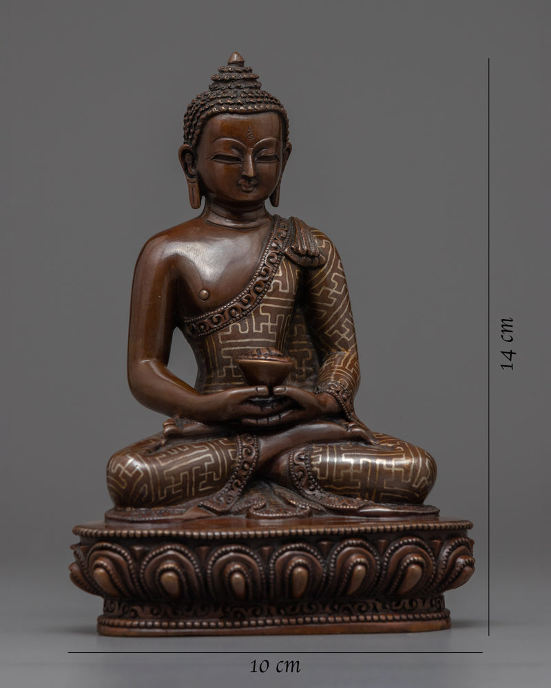 Amitabha Buddha Mudra Sculpture for Spirituality | Traditional Himalayan Handmade Art