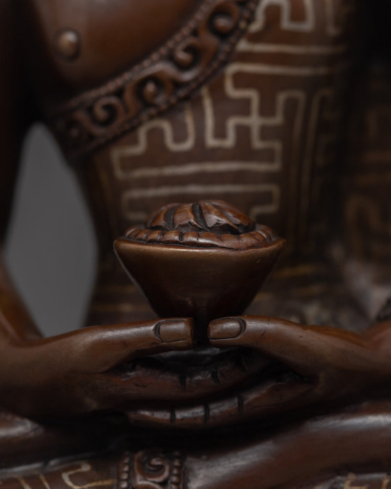 Amitabha Buddha Mudra Sculpture for Spirituality | Traditional Himalayan Handmade Art