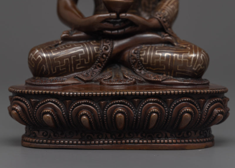Amitabha Buddha Mudra Sculpture for Spirituality | Traditional Himalayan Handmade Art