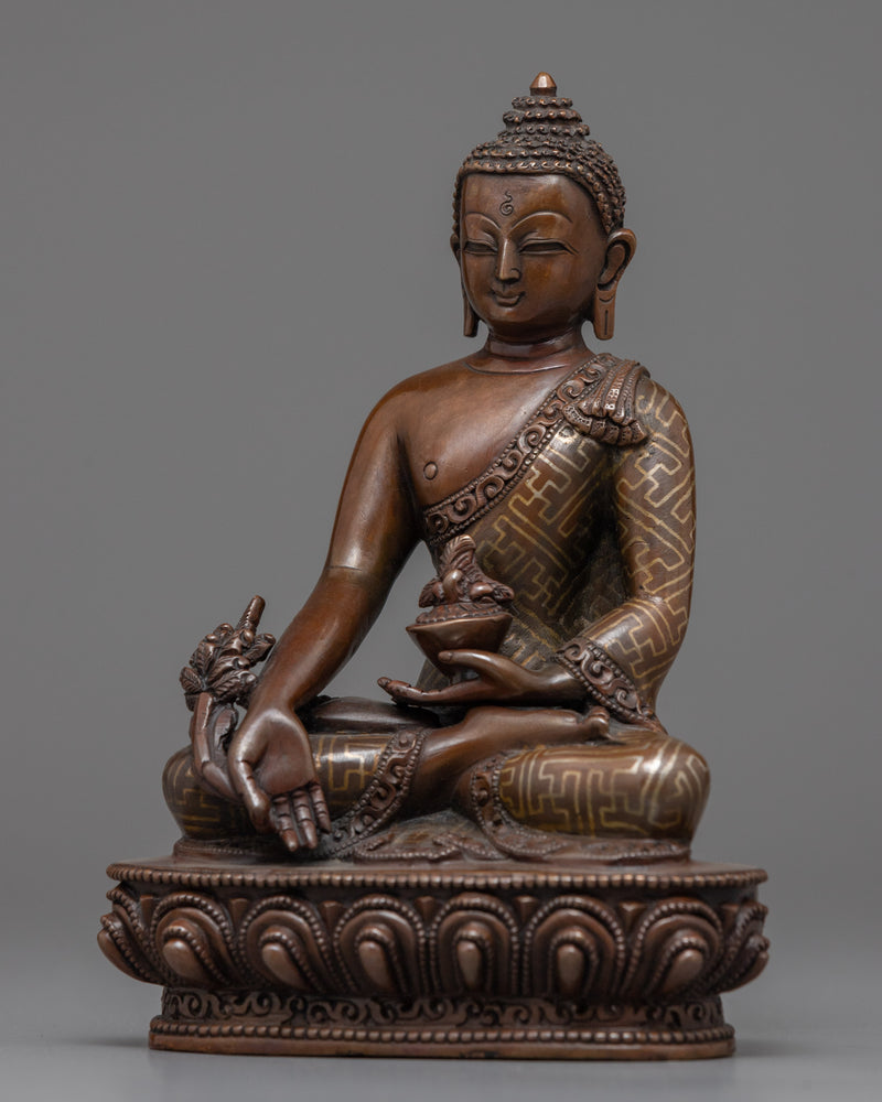 Bhaisajyaguru Medicine Buddha Sculpture | Traditional Himalayan Religious Art