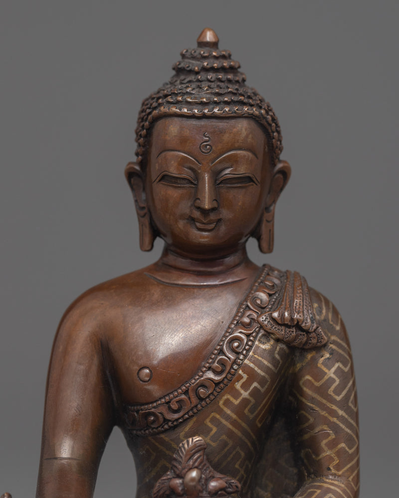 Bhaisajyaguru Medicine Buddha Sculpture | Traditional Himalayan Religious Art