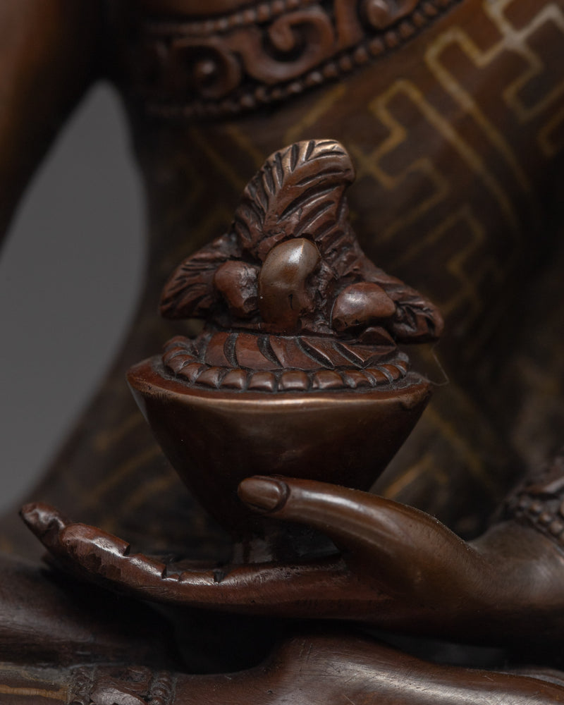 Bhaisajyaguru Medicine Buddha Sculpture | Traditional Himalayan Religious Art
