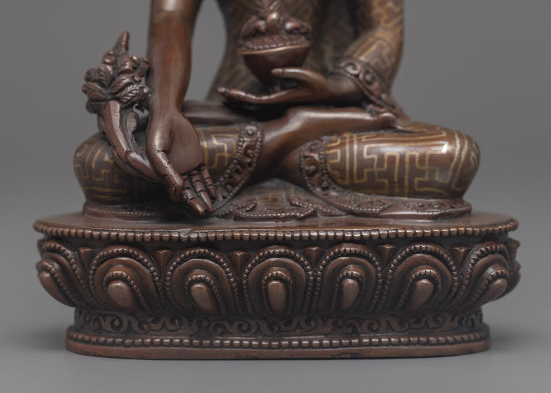Bhaisajyaguru Medicine Buddha Sculpture | Traditional Himalayan Religious Art