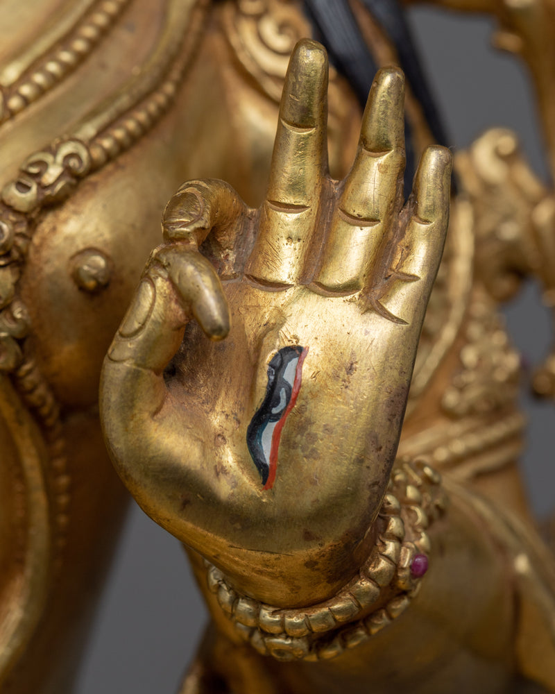 The White Tara Statue | Hand-carved Deity of Health Healing and Compassion