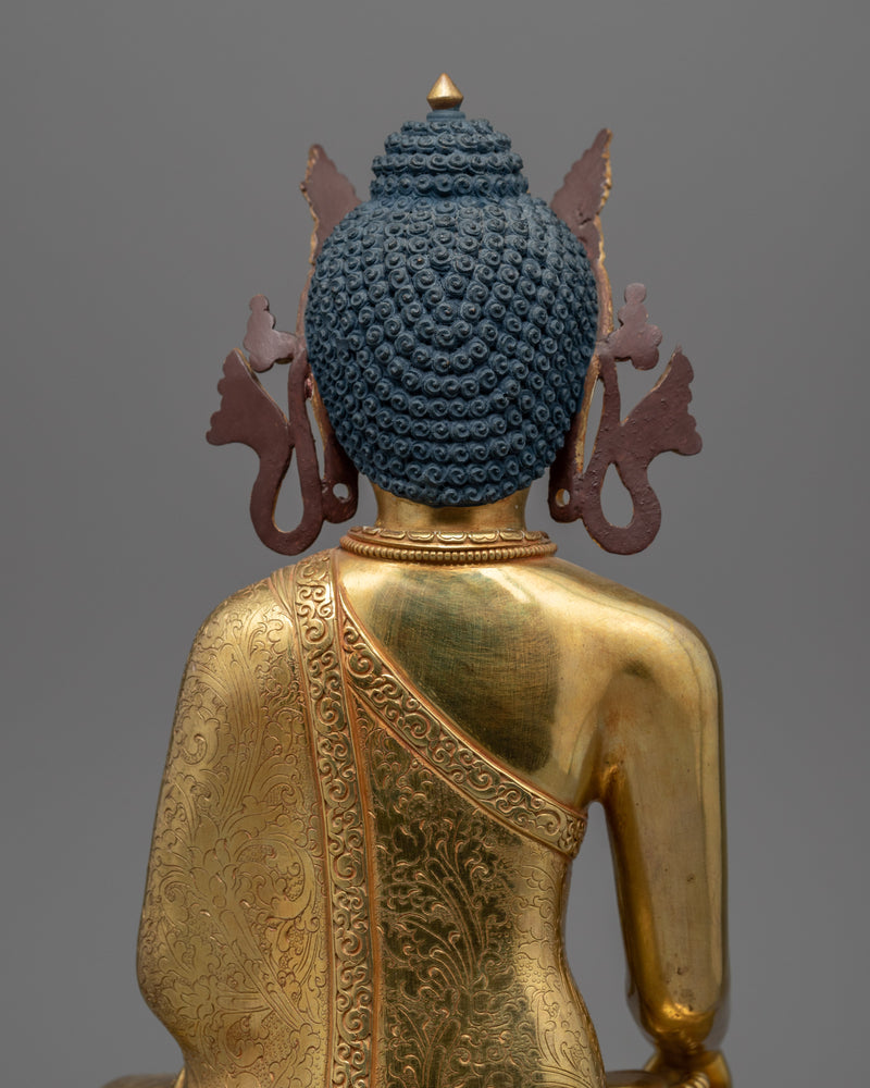Crowned Buddha Shakyamuni Kadampa Statue | Himalayan Buddhist Art